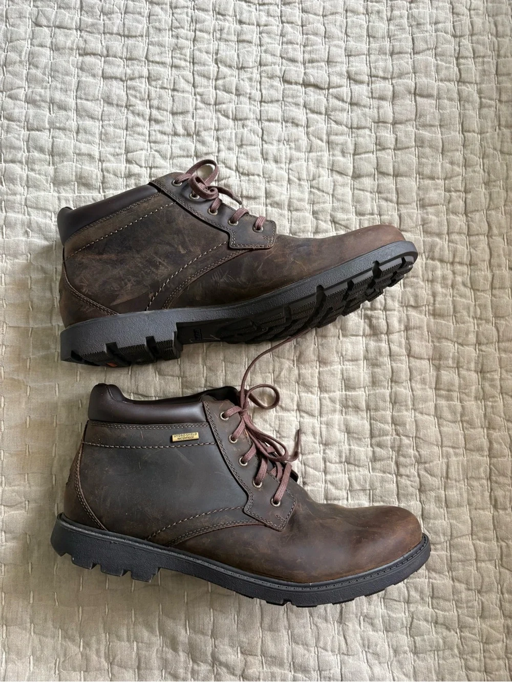 Rockport Men’s Brown Leather Boots size 10.5